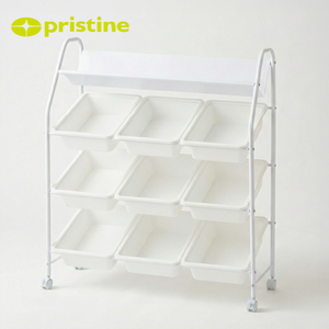 Organizador de Herramientas Moderno Cuadrado para Bricolaje, Caja de Almacenamiento para Oficina con Estante, Acabado Brillante - Product Image 3