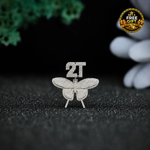 Butterfly Pendant Necklace 925 Sterling Silver Gold Plated Micro Pave Moissanite Luxury Unisex Party Gift Jewelry - Product Image 1