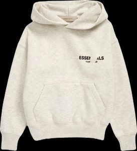 เสื้อฮู้ดดี้ Essentials ทรงโอเวอร์ไซส์ ผ้าฝ้ายเฟรนช์เทอร์รี่ สไตล์ลำลองสำหรับฤดูใบไม้ร่วง มีกระเป๋าหน้าพร้อมลายพิมพ์ - Product Image 1