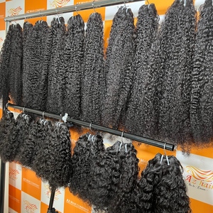 Extensiones de cabello humano virgen sin procesar 100%, paquete de rizos birmanos, tejido rizado ondulado negro Natural, calidad 12A - Product Image 4