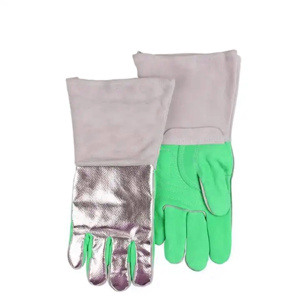 Gants de soudage TIG en cuir grainé de vachette et feuille d'aluminium de qualité supérieure, résistants à la chaleur et aux étincelles, pour soudeurs professionnels - Product Image 4
