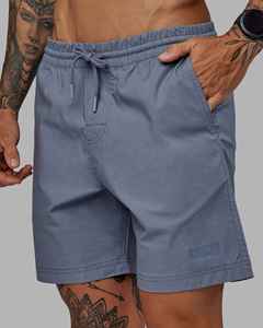 Shorts Bermuda Homme Couleur Unie Taille Mi-Haute Élastique Respirant Décontracté en Polyester Tissé avec Poches - Product Image 2