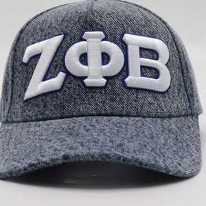 หมวกแก๊ป Zeta Phi Beta สีเทา ปักลาย ZPB หมวกสมาคมนักศึกษาหญิง ปรับขนาดได้ ทรงแบน ทันสมัย สวมใส่สบาย - Product Image 4