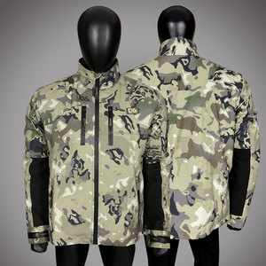 เสื้อแจ็คเก็ตซอฟต์เชลล์คุณภาพสูงสำหรับการล่าสัตว์กลางแจ้ง แบบมีฮู้ด ซิปด้านหน้า ซับในไมโครฟลีซ แขนเสื้อแบบปีกผีเสื้อ - อุปกรณ์ล่าสัตว์ - Product Image 1