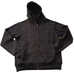 Sudadera con Capucha Holgada de Algodón 100% para Hombre, Estilo Urbano, Otoño Invierno, Bordada, Manga Larga, Casual, con Cremallera, Ecológica - Product Image 4