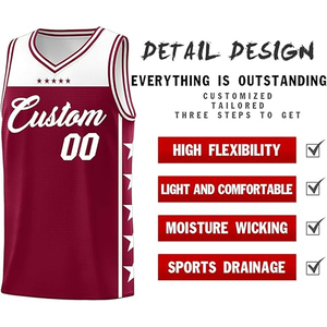 ชุดเสื้อและกางเกงบาสเก็ตบอลแบบกำหนดเอง โพลีเอสเตอร์ 100% ตัดเย็บตามสั่ง พร้อมโลโก้ทีม ชื่อ หมายเลข มหาวิทยาลัย ชมรม มหาวิทยาลัย ชุดกีฬา - Product Image 3