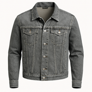 Hot Selling Regular Washed Women's Jeans <b>jacket</b> Woven Blue Standard Blank <b>Denim</b> <b>Jacket</b> for women with custom logo - Product Image 1