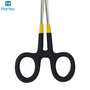 Pince de pêche tactique à mâchoires droites avec poignée en caoutchouc noir, épilerons de dégorger les hameçons profonds, outils de dégorger - Product Image 6