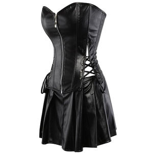Corset sculptant sexy pour femme en cuir, de haute qualité, élégant, avec fermeture à agrafes, confortable, sans coutures, à maintien moyen - Product Image 2