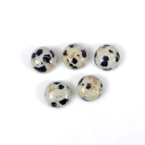 Jaspe Dálmata Natural de Exportador Indio, Color Crema, Cabujón Redondo de 7mm, Calidad AA, Gemas Sueltas Sin Tratamientos - Product Image 4
