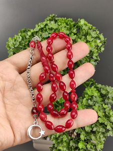 Rosario Musulmán de Resina Hecho a Mano, Ecológico, con Cuentas de Ámbar y Turquesa, Joyería Religiosa - Product Image 5