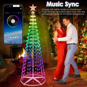 2.1M Smart LED Outdoor Christmas Tree Lighted with IP44 Waterproof <b>Timer</b> Remote Control App-2nd Generation Christmas <b>Lights</b> - Product Image 3