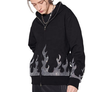 เสื้อฮู้ดผู้ชายสำหรับฤดูใบไม้ร่วงและฤดูหนาว ผ้าฝ้ายฟลีซ 100% น้ำหนักเบา ระบายอากาศได้ดี สวมใส่สบาย สไตล์พื้นฐาน เสื้อผ้าดีไซเนอร์ - Product Image 4