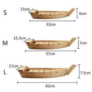 Plateau en bois en gros pour servir des sushis, des sashimis, des fruits de mer, des gâteaux et des plats – Plateau de présentation alimentaire - Product Image 2