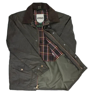 SUQAINA FASHION GARMENTS Men's Winter Breathable Canvas Front Casual Jacket Turn-down Collar <b>Covered</b> <b>Button</b> Closure Waterproof - Product Image 2