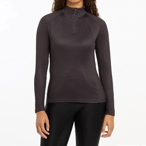High Quality 4way Stretch Horse Riding <b>Equestrian</b> Shirt Top Base Layer Competition Show Shirt Polo in Soft Feel Technical Fabric - Product Image 1
