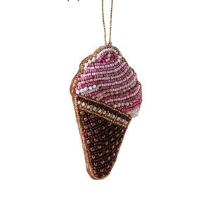 Bohemian Handmade Glass Beads Embroidery <b>Keyring</b> Accessory Durable Handmade Seed Beads Embroidery Keychain with Metal Hook - Product Image 5