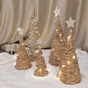 Hot Product Unique Water Hyacinth Christmas <b>Tree</b> Style Merry Christmas Tress Woven Seagrass Christmas Decor Good Price - Product Image 3