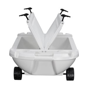 Frigo Galleggiante Premium da 40 QT in LLDPE, Contenitore Termico Anfibio per Bevande e Alimenti con Ruote e Corda di Traino per Stoccaggio a Secco - Product Image 1