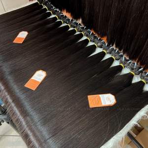 Extensiones de cabello liso de hueso crudo de lujo, cutícula de cabello humano vietnamita puro Premium alineada en Stock - Product Image 4