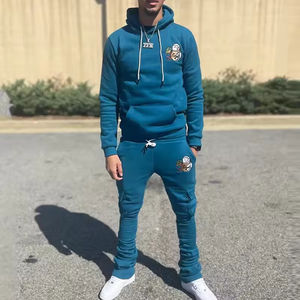 Ensemble de survêtement pour femmes, 2 pièces, en molleton respirant, sweat-shirt à capuche et pantalon de jogging, ensemble décontracté pour l'hiver, idéal pour le jogging - Product Image 2