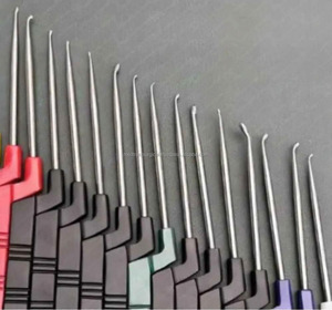 Ensemble de 16 instruments de neurochirurgie de haute qualité pour microdiscectomie cervicale Codman, curettes à baïonnette, certifiés CE - Product Image 6