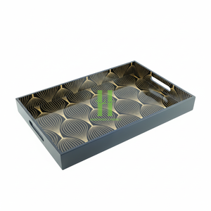 BEST-SELLER Plateau de service en laque écologique, qualité supérieure, artisanat, mobilier pour la décoration de cuisine, fabriqué au Vietnam en bambou - Product Image 3