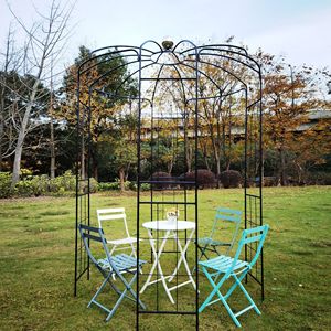 Arco de Jardín de Hierro, Diámetro 81.3 x 114.2 cm, Forma de Jaula para Pájaros, Pérgola, Pabellón para Bodas al Aire Libre, Cenador de Metal para Jardín - Product Image 2