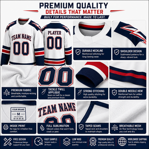 Custom Youth Ice Hockey Jersey Kids Club Team Uniform Personalized Name Number Sublimated Junior Hockey Teamwear OEM Wholesale - Product Image 4