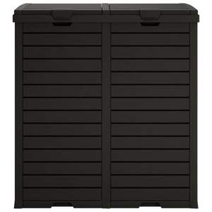 Poubelle extérieure en polypropylène noir 30,7''x16,1''x33,9'' pour le stockage des déchets - Product Image 5