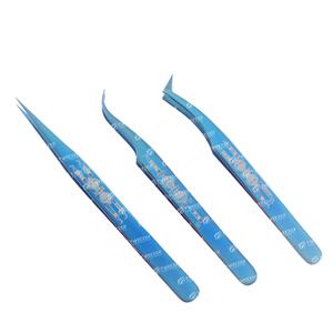 Venta al por mayor de pinzas para pestañas superventas volumen pinzas para extensión de pestañas pinzas para pestañas personalizadas punta puntiaguda - Product Image 1