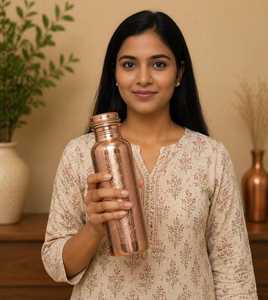 Vintage Traditional Pure <b>Copper</b> <b>bottle</b> and drinkware Leak-Proof Reusable Portable Custom Large Capacity Water <b>Bottle</b> Home - Product Image 4