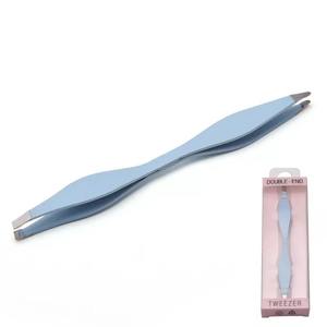 Pinzas para Cejas de Acero Inoxidable con Punta Doble, Color Azul, Estilo Moderno, Diseño Duradero - Product Image 1