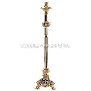 <b>Brass</b> Altar <b>Candlestick</b> | Traditional Church Altar Candle Stand - DOUBLE VEE EXPORTS - Product Image 2
