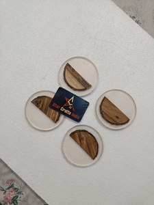 Affordable Wood Marble Coasters Creative Stone Mats <b>Tea</b> and Coffee Wooden Marble <b>Cup</b> Coaster <b>Sets</b> For Home Restaurant Hotel Use - Product Image 5
