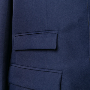 Nouveau Blazer Unisexe Haut de Gamme Sur Mesure pour Homme, Costume d'Affaires Bleu en Polyester Coupe Slim Anti-Plis Anti-Statique, Veste de Costume à Simple Boutonnage - Product Image 6