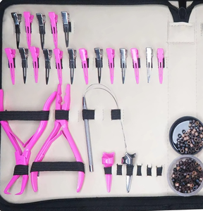 Outils et kits d'extension de cheveux pour salon, accessoires, pinces en acier inoxydable, légères, de haute qualité, prix raisonnable pour un usage domestique - Product Image 3