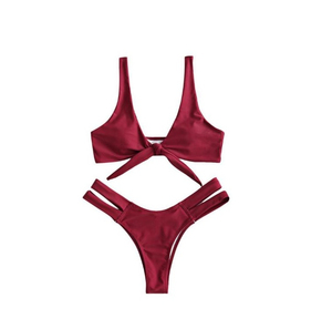 Conjunto de Bikini de Dos Piezas de Alta Calidad Hecho a Medida para Mujer, Estampado, de Secado Rápido, Transpirable y Ecológico, Traje de Baño para Playa - Product Image 1