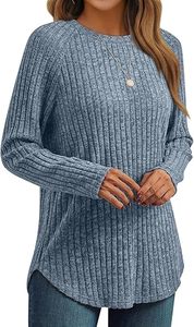 Womens Long Sleeve Shirts Fall Fashion <b>Tops</b> Blouses <b>Dressy</b> Sweaters <b>Tunic</b> Winter Clothes Casual Outfits - Product Image 5