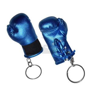 Porte-clés personnalisé en forme de mini-gant de boxe, cuir de haute qualité, acier inoxydable, design simple ours/lapin, léger et respirant - Product Image 5