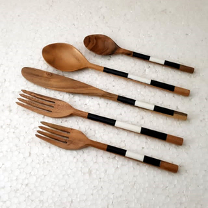 Bohemian <b>Flatware</b> <b>Set</b> With Agate Handles Dishwasher Safe Wedding Cutlery 5 Piece <b>Set</b> - Product Image 6