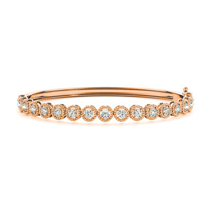 Brazalete de Diamantes Cultivados en Laboratorio, Oro Amarillo, Diamantes Redondos de Lujo, para Mujer - Product Image 2