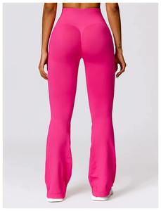 Pantalon de yoga bootcut uni pour femme, extensible dans les 4 sens, coupe large, taille haute, idéal pour le fitness et l'entraînement, personnalisable - Product Image 3