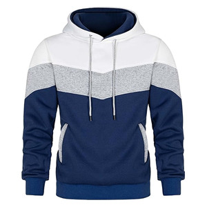 Sweat-shirt à capuche en polaire color block pour homme, sweat-shirt décontracté à manches longues avec poche, style streetwear oversize - Product Image 1
