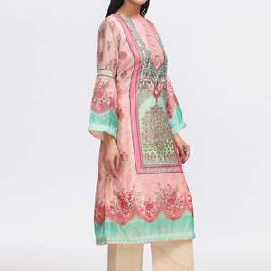 1 vestido de noche de seda Tusser adornado PW3201 - Product Image 2