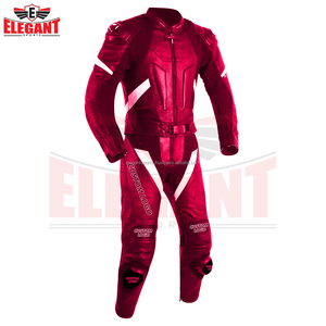 Combinaison en cuir de moto unisexe de style actuel, équipement de course de moto avec design imprimé coupe-vent, cuir véritable pour une utilisation hivernale - Product Image 6