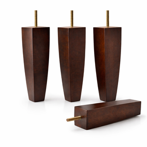Pieds de canapé en bois massif, hauts et fins, coniques, pour remplacement de pieds de meubles en bois, pour canapé et armoire, taille personnalisée - Product Image 2