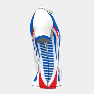 Wholesale <b>White</b> <b>Blue</b> <b>And</b> <b>Red</b> Short Sleeve Rash Guard – Stretchable Compression Shirt for Fitness Brands - Product Image 5