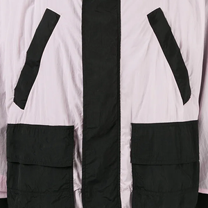 Hommes A.G.E. X Shayne Ultra Zipper Print Plus Size Adults Black Baby Pink Colour Block Windbreaker High Fashion Unisex Streetwear - Product Image 5