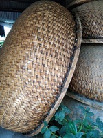 Keranjang memancing tradisional perahu Coracle bambu buatan tangan dekoratif